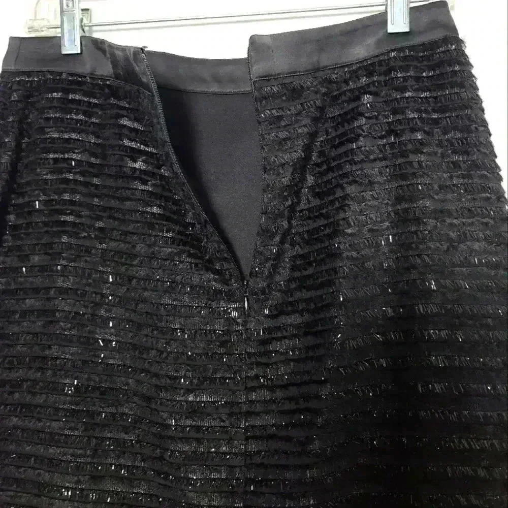 W by worth black mini eyelash fringe aria skirt - Picture 6 of 8